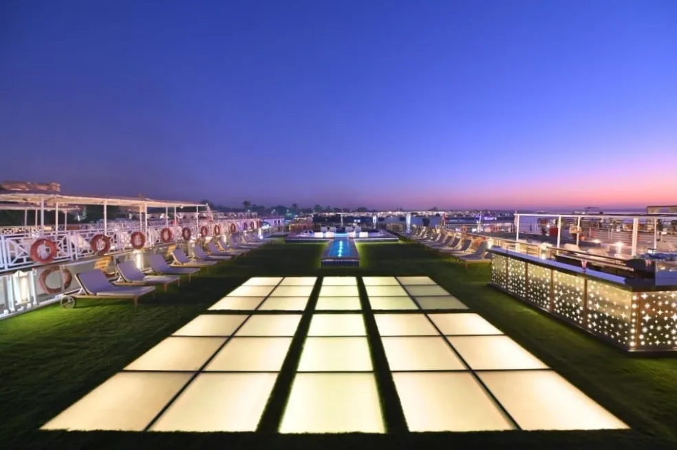 Sun deck of the Concerto III Nile Cruise Nile cruise